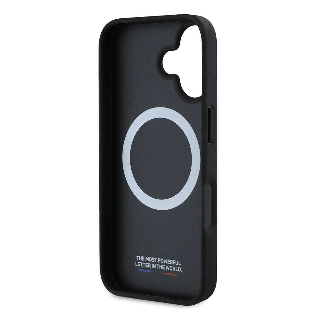 BMW iPhone 16 Plus Orjinal Lisanslı Magsafe Şarj Özellikli M Logolu Üç Çizgili Delikli Deri Telefon Kılıfı-6 BMW iPhone 16 Plus Orjinal Lisanslı Magsafe Şarj Özellikli M Logolu Üç Çizgili Delikli Deri Telefon Kılıfı-6